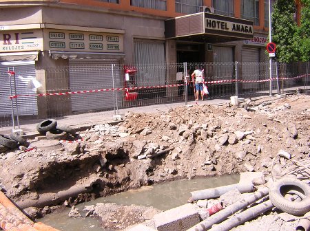 Aguas fecales frente al Hotel Anaga