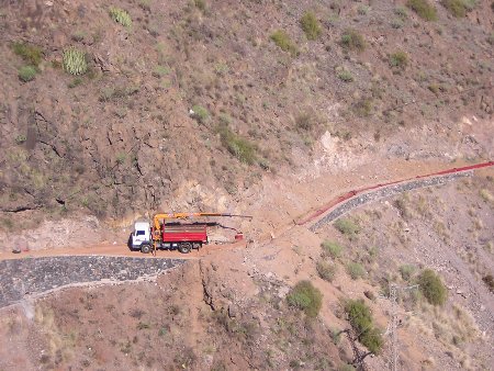 Detalle de la obra de la tuber�a