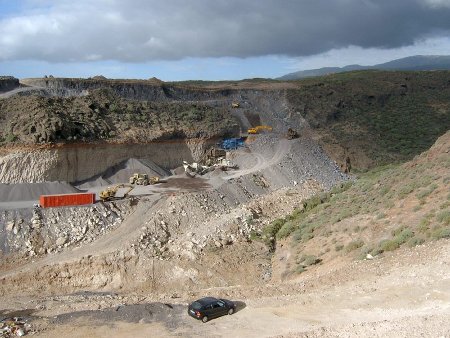 Obras junto al vertedero de Arico
