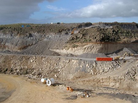 Obras junto al vertedero de Arico