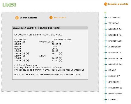 Versi�n inglesa de www.titsa.com