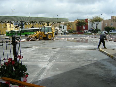 Obras de reposici�n del pavimento