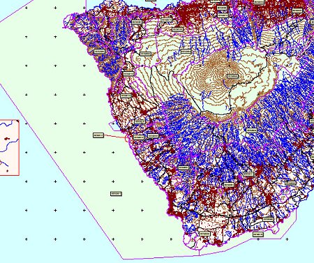 Mapa de sebadales del sur de Tenerife