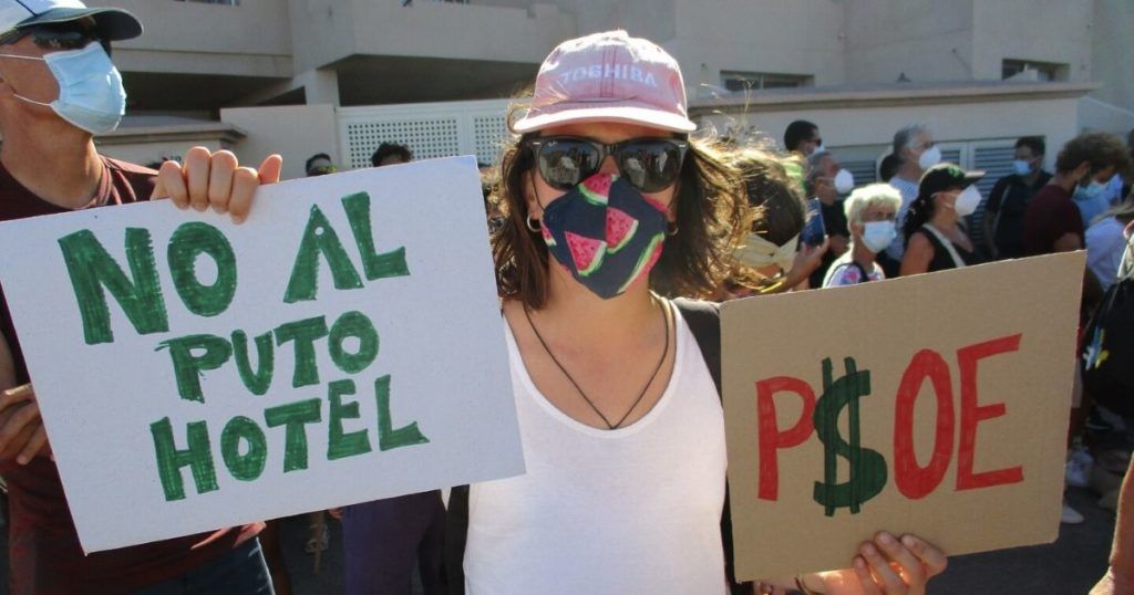 Manifestación Hotel La Tejita