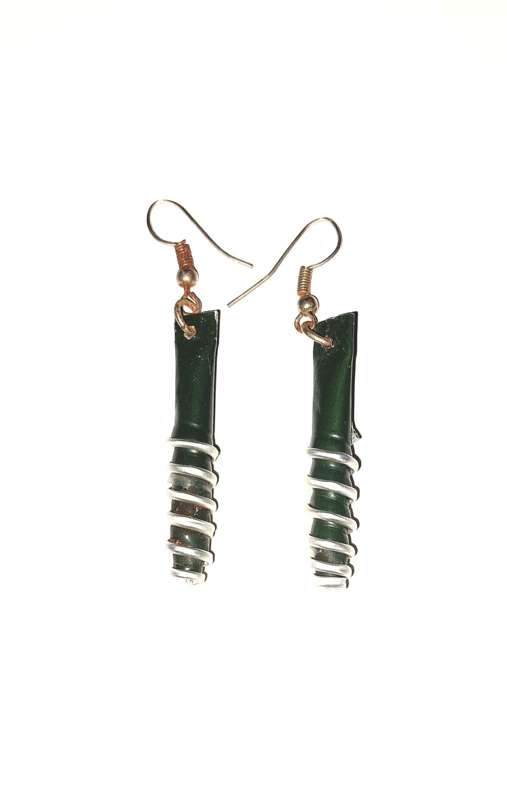 Zarcillo espiral verde